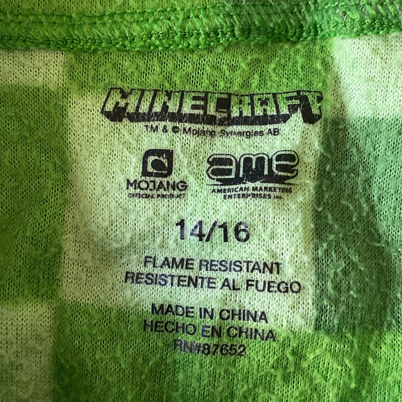 NEGOTIABLE Minecraft PJ hoodie. Size 14/16  zipper. 50 inches long.mojang brand. - Picture 7 of 8